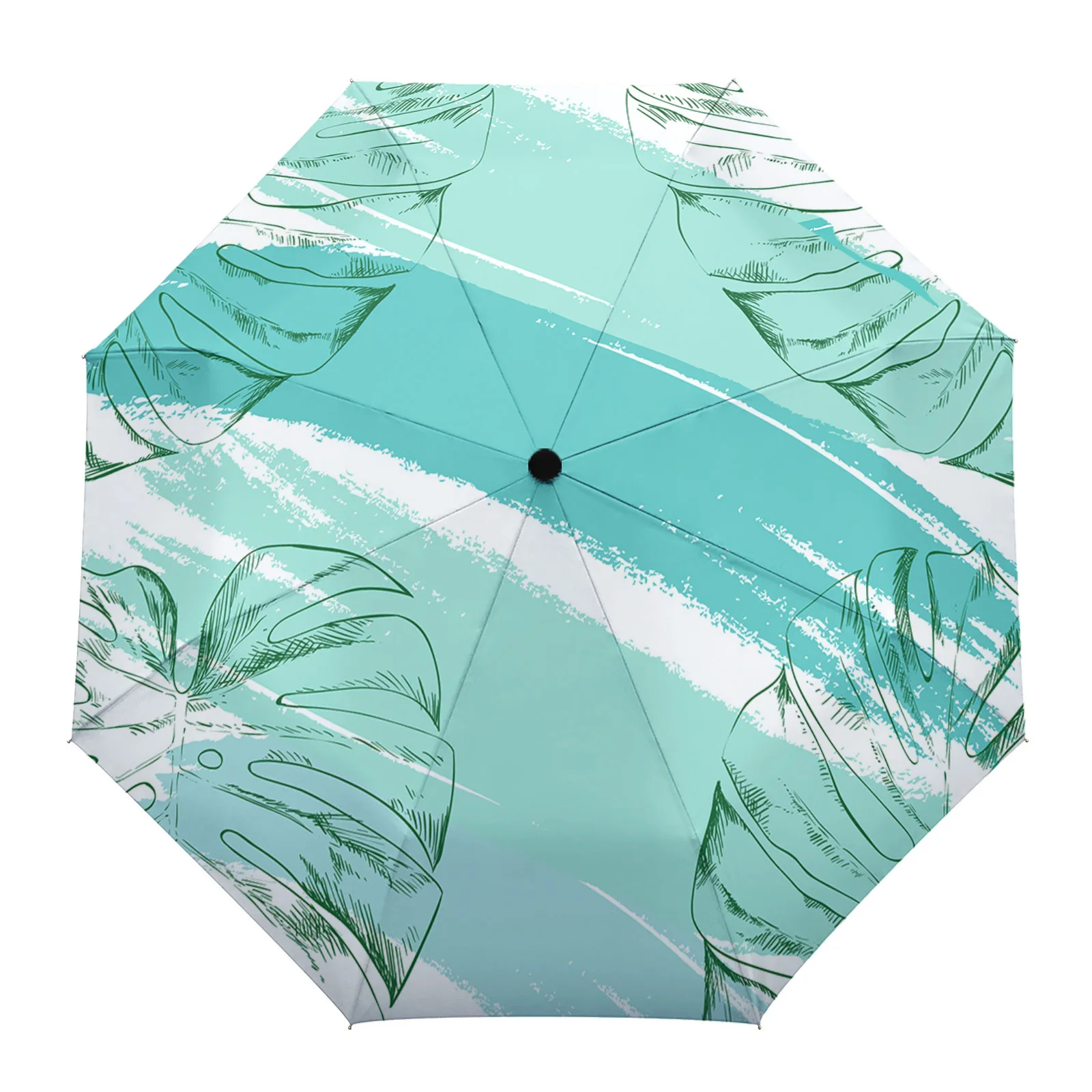 

Line Flower Simple Plant Parasol Umbrella for Outdoor Automatic Eight Strands Rain Umbrella Adults Female Shade Umbrellas