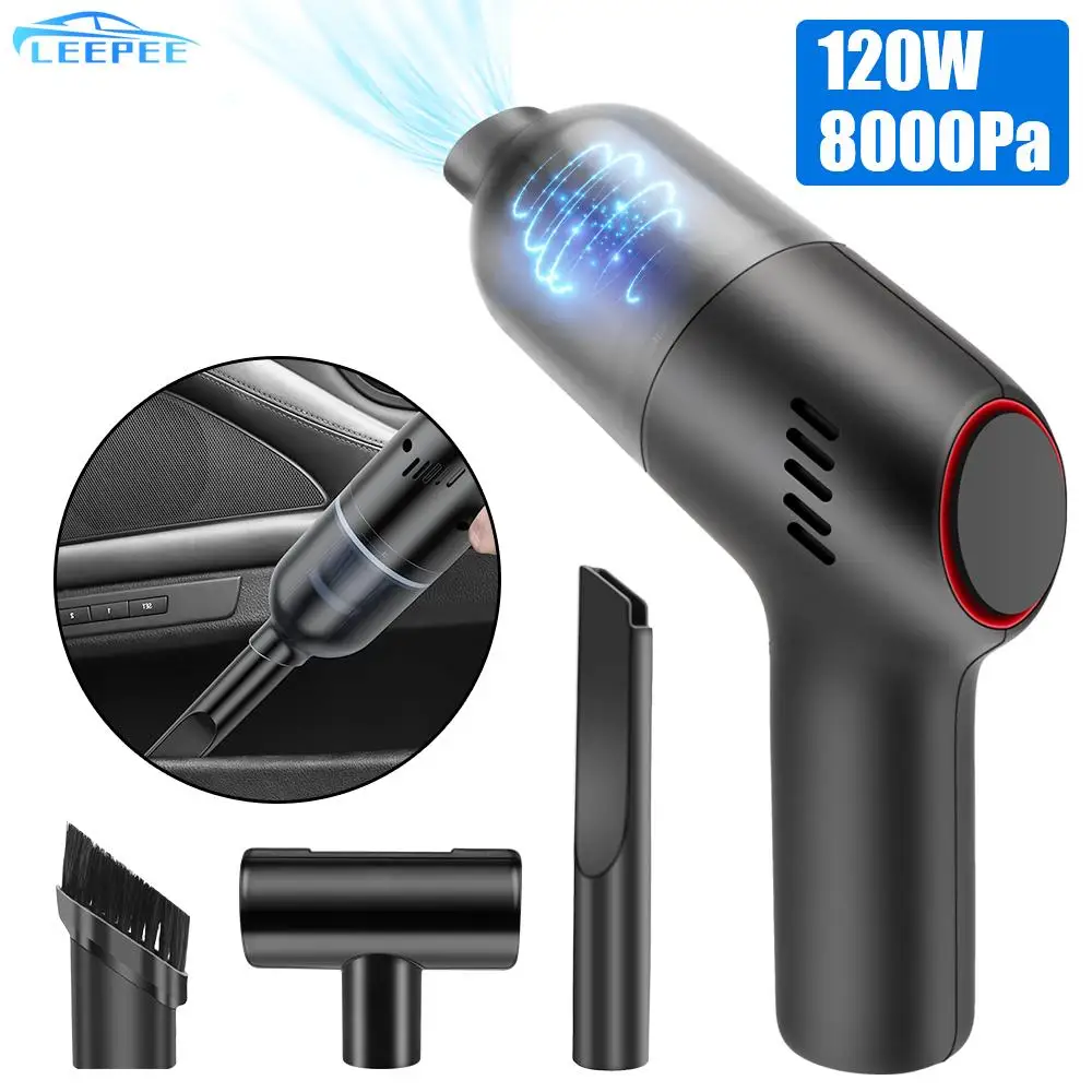 Портативный беспроводной автомобильный мини-пылесос со встроенным аккумулятором, 8000 Па
Портативный беспроводной автомобильный мини-пылесос со встроенным аккумулятором, 8000 Па