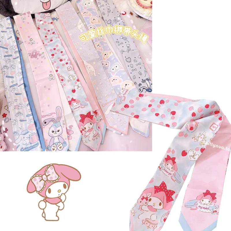 Sanrio Kawaii Ribbon Cinnamorol Stellalou Cute My Melody Headband Scarf Girls Decorative Silk Scarf Headband Hair Rope Wholesale
Sanrio Kawaii Ribbon Cinnamorol Stellalou Cute My Melody Headband Scarf Girls Decorative Silk Scarf Headband Hair Rope Wholesale