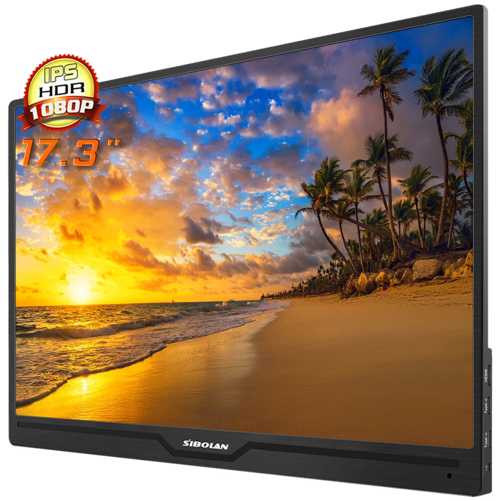 Sibolan 173 дюймов 1080P ips портативный игровой экран компьютерное оборудование для