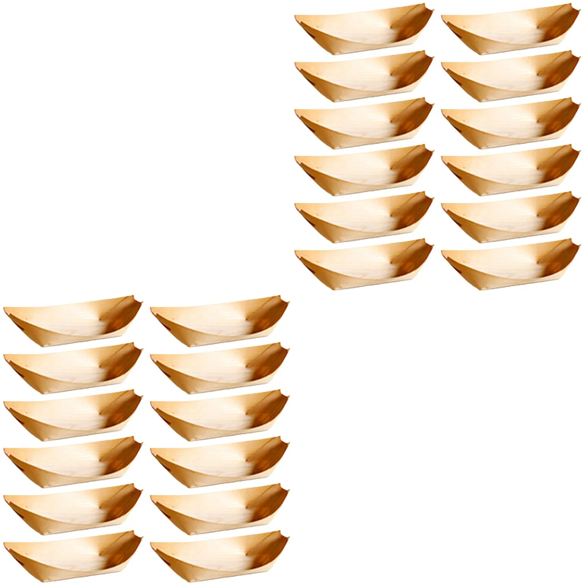 100 Pcs Bamboo Leaves Wooden Food Tray Boat Shape Nibbles Serving Trays Sashimi Snack Cake Containers
100 Pcs Bamboo Leaves Wooden Food Tray Boat Shape Nibbles Serving Trays Sashimi Snack Cake Containers