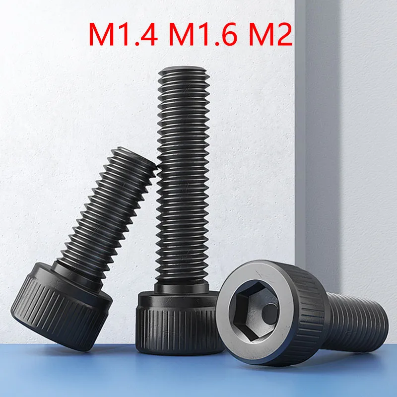10Pcs/lot Grade 12.9 M1.4 M1.6 M2 High carbon steel Black Hexagon Hex Socket Head Cap Allen Bolt Long 3~40mm
10Pcs/lot Grade 12.9 M1.4 M1.6 M2 High carbon steel Black Hexagon Hex Socket Head Cap Allen Bolt Long 3~40mm