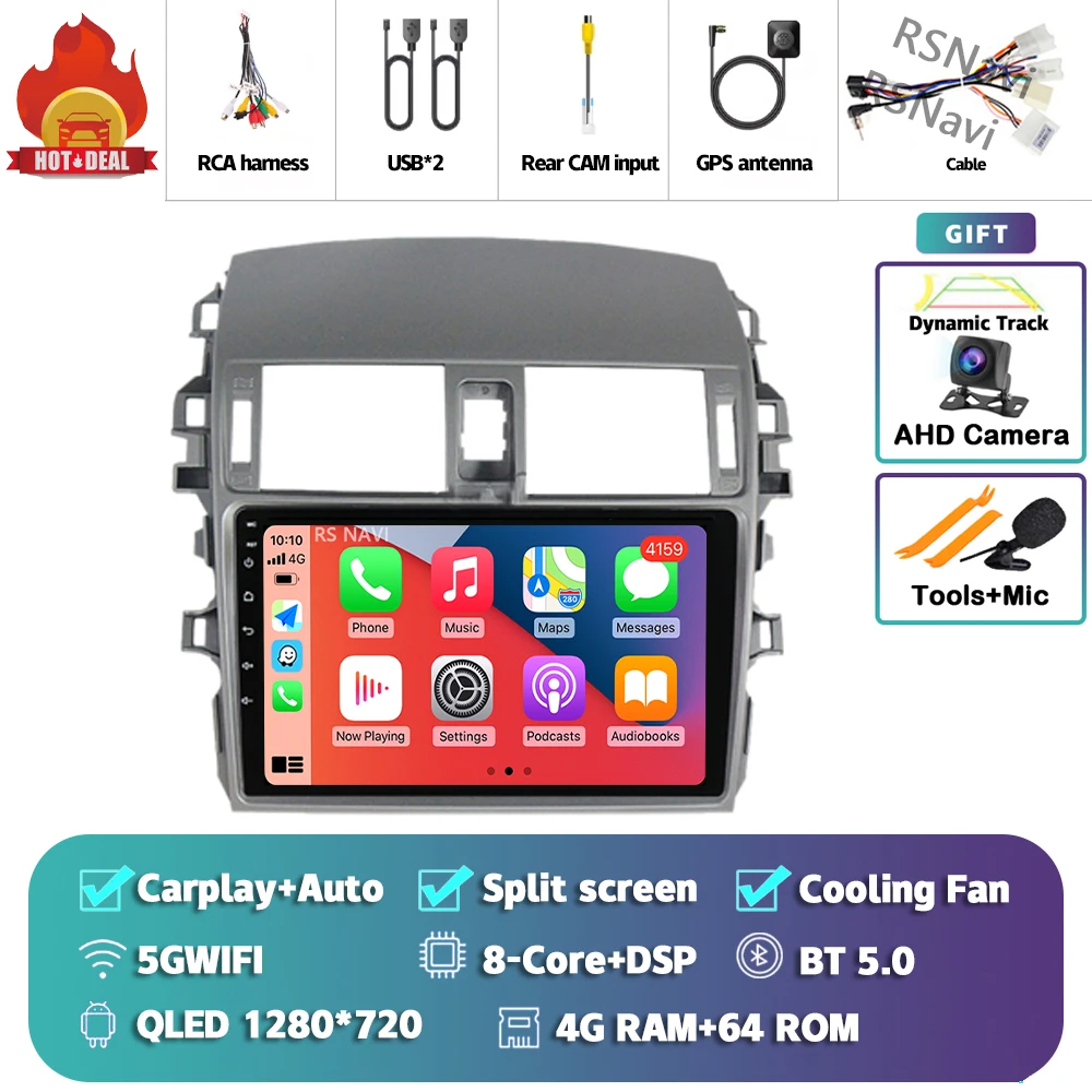 Android 15 Carplay Auto 2K экран автомобильный радиоприемник мультимедийный плеер для Toyota Corolla E140 E150 2006-2016 авторадио стерео головное устройство
Android 15 Carplay Auto 2K экран автомобильный радиоприемник мультимедийный плеер для Toyota Corolla E140 E150 2006-2016 авторадио стерео головное устройство