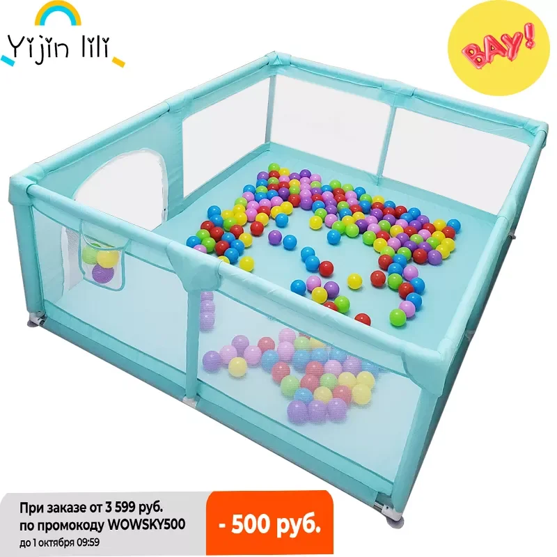 

Size Baby Playpens with Anti-collision Cotton Children Safety Fence Playground for Kids Ball Pool Park Activity Play Pen