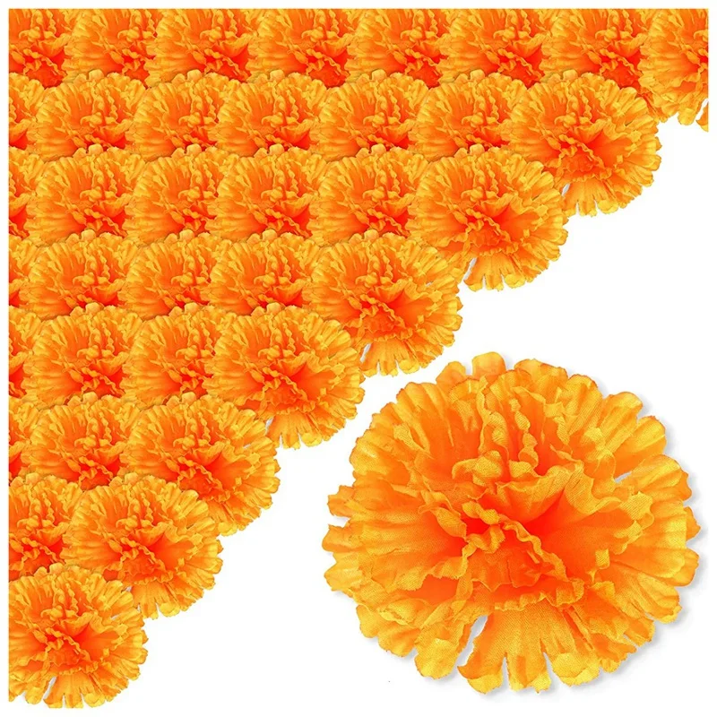 HOT 3.9Inch Marigold Flowers Artificial Day Of The Dead Flower 50Pcs Fake Marigold Flowers Head For Marigold Garland Making
HOT 3.9Inch Marigold Flowers Artificial Day Of The Dead Flower 50Pcs Fake Marigold Flowers Head For Marigold Garland Making