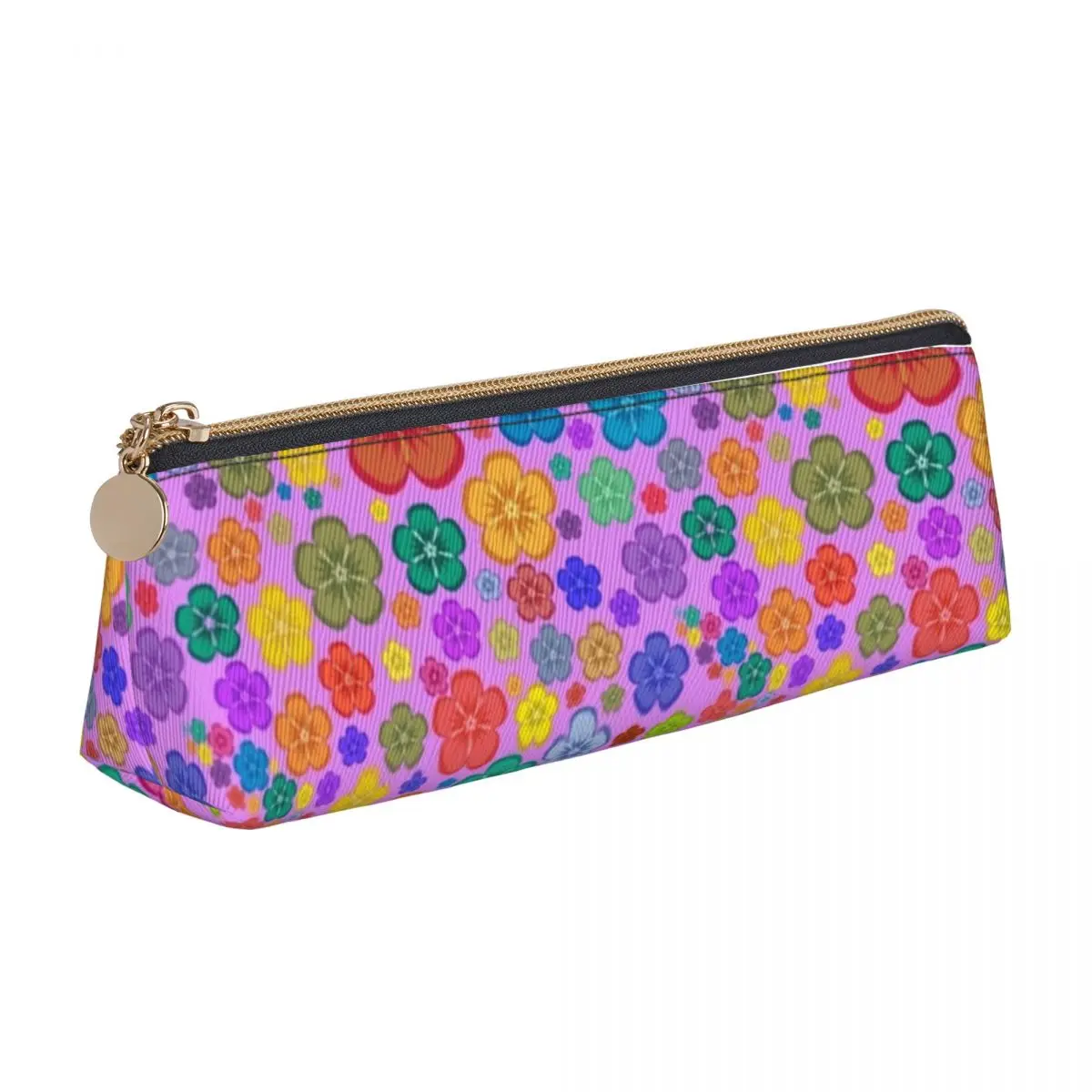 Flower Power Design Triangle Pencil Case Vintage Floral Print Cool Zipper Pencil Box Girls Boys Back to School Leather Pen Bag
Flower Power Design Triangle Pencil Case Vintage Floral Print Cool Zipper Pencil Box Girls Boys Back to School Leather Pen Bag