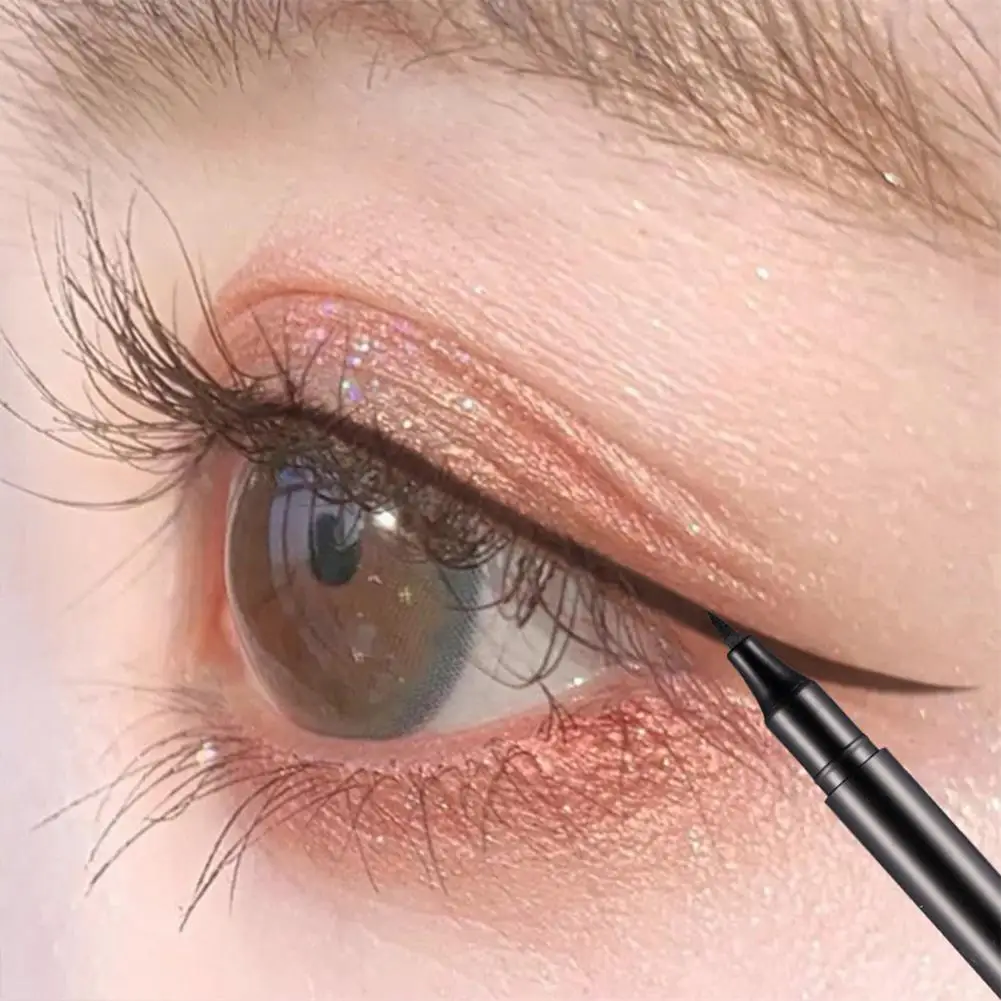 

Black Liquid Eyeliner Waterproof Makeup Eye Liner Pencil Comestics Tool Beauty Lady Blooming Long-lasting Quick-drying Not T0d3