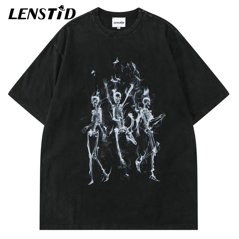 Summer Men Washed Tshirts Hip Hop Funny Flame Skeleton Graphic T-Shirts Punk Gothic Streetwear Harajuku Casual Cotton Tops Tees
Summer Men Washed Tshirts Hip Hop Funny Flame Skeleton Graphic T-Shirts Punk Gothic Streetwear Harajuku Casual Cotton Tops Tees