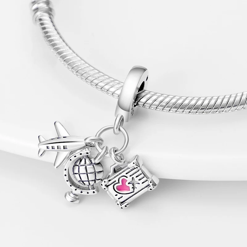 2021 New 925 Sterling Silver Airplane and Globe Charm&Bead Fit Original 3mm Bracelet&Bangle Making Fashion DIY Jewelry
2021 New 925 Sterling Silver Airplane and Globe Charm&Bead Fit Original 3mm Bracelet&Bangle Making Fashion DIY Jewelry