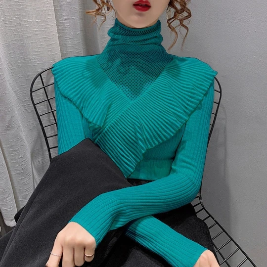Green Women Girl Office Lady Pullover Woman Lady Knit Sweaters Hihg Neck Tops Elastic Women's Sweater Top Coat Cloth Suéter
Green Women Girl Office Lady Pullover Woman Lady Knit Sweaters Hihg Neck Tops Elastic Women's Sweater Top Coat Cloth Suéter