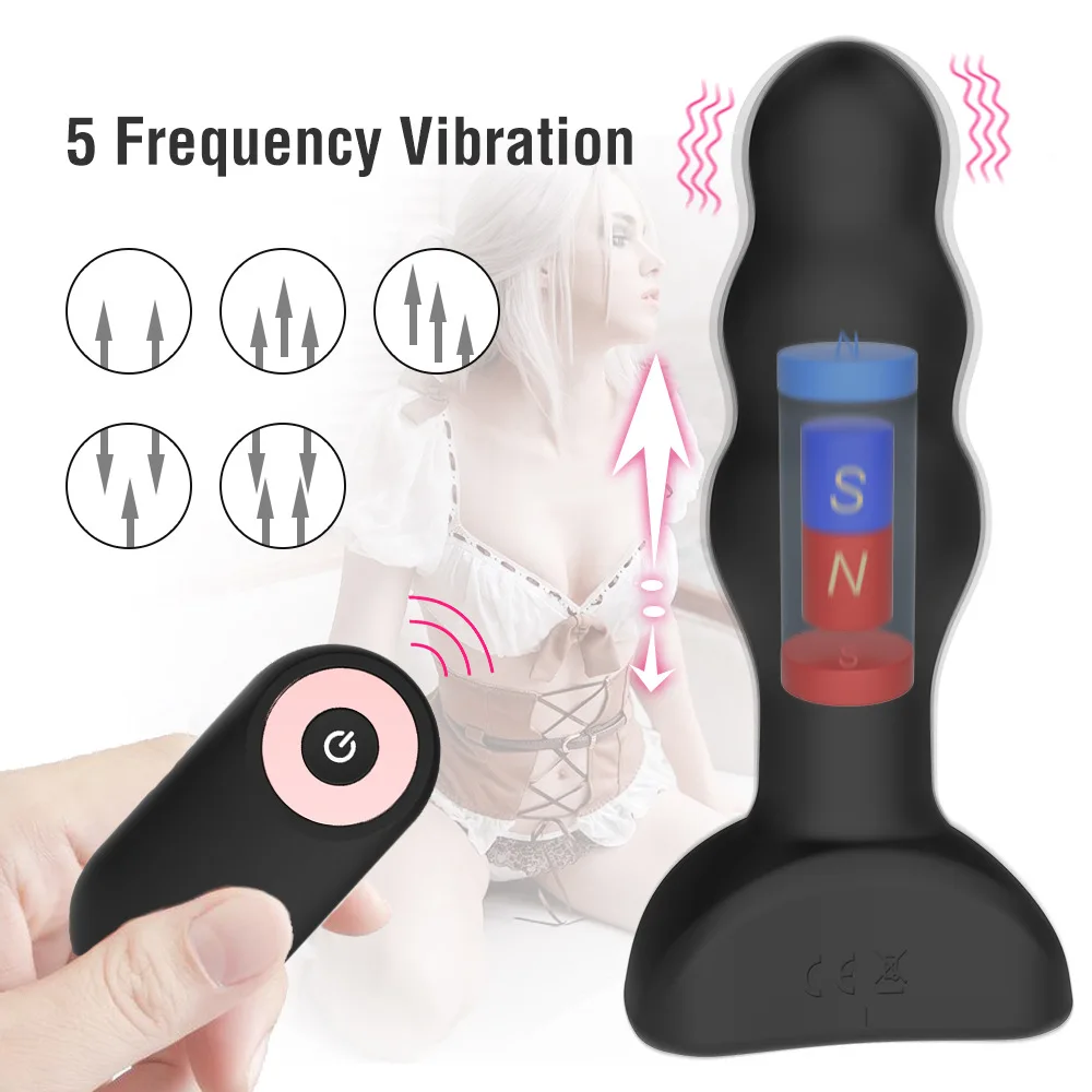 

Wireless Remote Control Prostate Vibration Anal Plug After Pulling Beads Wireless Remote Control Wearable Massage Stick