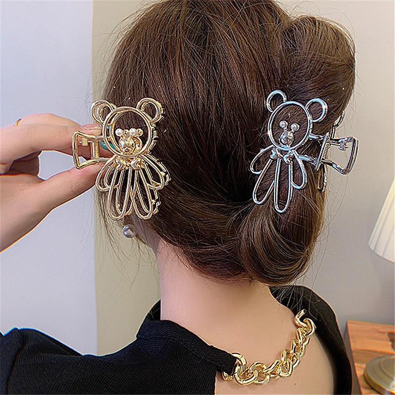 Metal Bear Hollow Hair Claw Elegant Ponytail Holder Hair Catch Clips Animal Cat Hairband Hairpin Claws Hair Accessories
Metal Bear Hollow Hair Claw Elegant Ponytail Holder Hair Catch Clips Animal Cat Hairband Hairpin Claws Hair Accessories