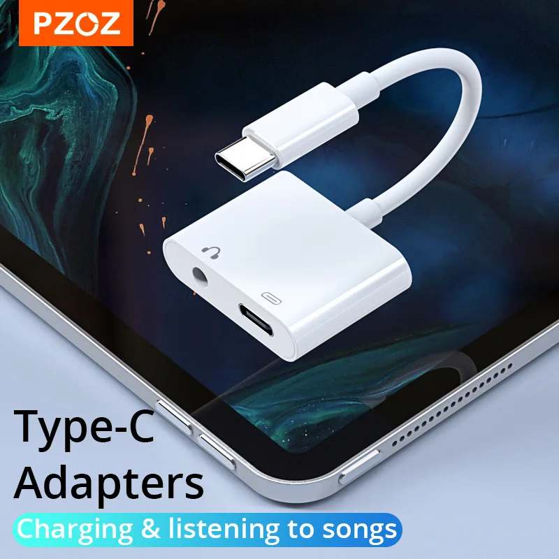 Адаптер PZOZ 2 в 1 с Type C на USB для iPad Pro 11 Huawei Mate 20 Lite адаптер телефона зарядное