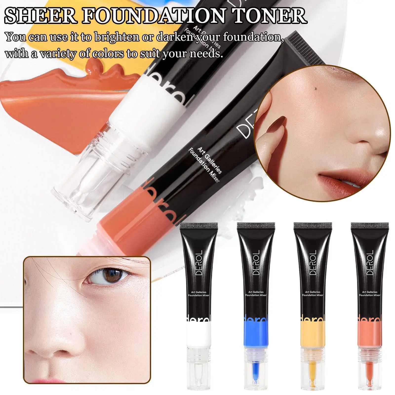 

Color Corrector White Foundation Mixer Color Corrector Skin Makeup For Customizing Foundation Shades Blue Mixing Pigment L1J9