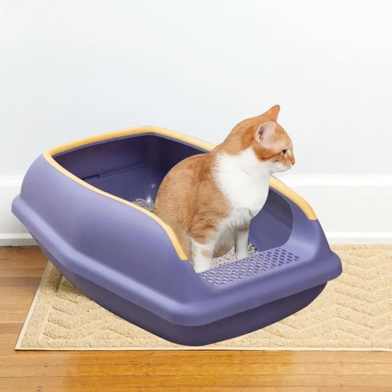 Cat Litter Box Semi Enclosed With High Sides Movable Fence Open Top Toilet Travel Tray Circulating Large Space For Small Pet
Cat Litter Box Semi Enclosed With High Sides Movable Fence Open Top Toilet Travel Tray Circulating Large Space For Small Pet