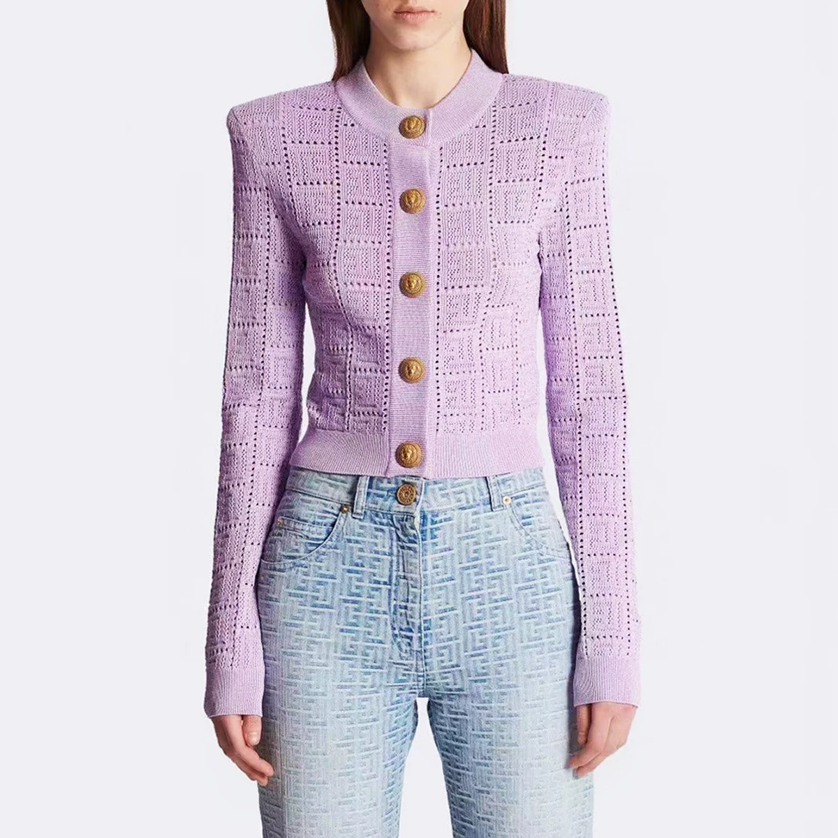 Thin Long Sleeve Hollow Out Knitted Cardigan WOmen Sweater Autumn Cropped Tops Knitwear
Thin Long Sleeve Hollow Out Knitted Cardigan WOmen Sweater Autumn Cropped Tops Knitwear