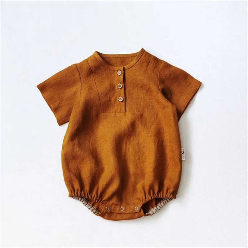 2022 Summer Linen Cotton Bodysuits Sleeveless Rompers for Baby Kids Solid Color Simple Style Children Onepiece Clothes
2022 Summer Linen Cotton Bodysuits Sleeveless Rompers for Baby Kids Solid Color Simple Style Children Onepiece Clothes