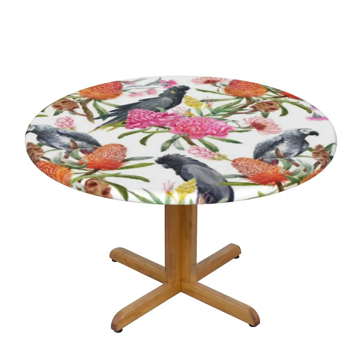 1Pc Waterproof Tablecloths Round Elastic Tablecloth Tropical Australian Floral And Birds Table Cloth Cover Coffee Table Pad
1Pc Waterproof Tablecloths Round Elastic Tablecloth Tropical Australian Floral And Birds Table Cloth Cover Coffee Table Pad