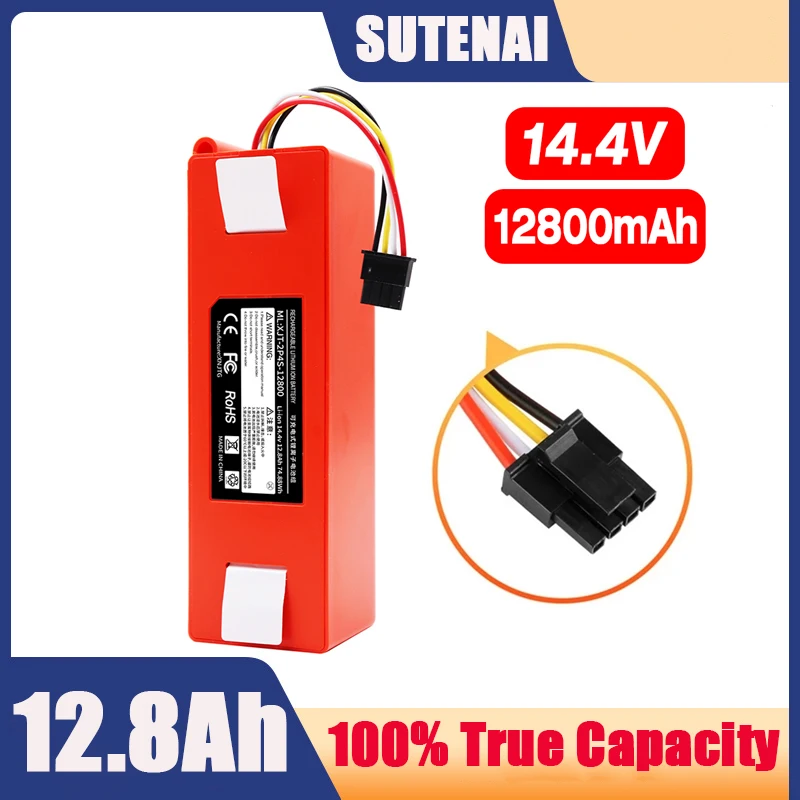 BRR-2P4S-5200S 14.4V 12800mAh Robotic Vacuum Cleaner Replacement Battery For Xiaomi Roborock S55 S60 S65 S50 S51 S5 MAX S6 Parts
BRR-2P4S-5200S 14.4V 12800mAh Robotic Vacuum Cleaner Replacement Battery For Xiaomi Roborock S55 S60 S65 S50 S51 S5 MAX S6 Parts
