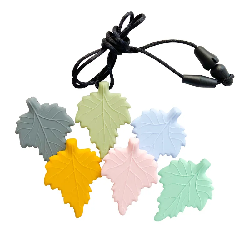10Pcs Baby Silicone Leaves Teether Kids Chew Necklace Sensory Chewy Pendant Oral Motor Toys Therapy Tools for Autism ADHD
10Pcs Baby Silicone Leaves Teether Kids Chew Necklace Sensory Chewy Pendant Oral Motor Toys Therapy Tools for Autism ADHD
