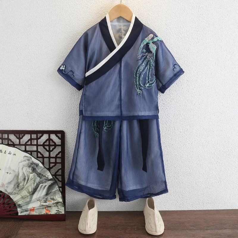 Hanfu Boys' Summer Wear Thin Chinese Style Improved Short Sleeve Chinese Classics and Ancient Clothing Children's Tang Clothing
Hanfu Boys' Summer Wear Thin Chinese Style Improved Short Sleeve Chinese Classics and Ancient Clothing Children's Tang Clothing