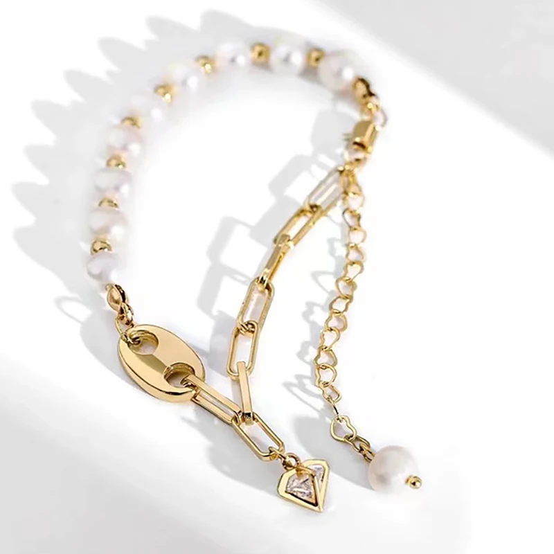 Natural Pearl Bracelet Baroque Gold Metal Brass Zircon Diamond Adjustable Women's Jewelry Bracelet Gifts Missfrss
Natural Pearl Bracelet Baroque Gold Metal Brass Zircon Diamond Adjustable Women's Jewelry Bracelet Gifts Missfrss