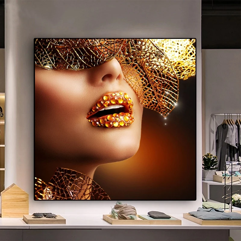 Canvas Painting Wall Art Sexy Golden Woman Lips Abstract Posters and Prints Nordic Modern Bedroom Living Room Home Decor
Canvas Painting Wall Art Sexy Golden Woman Lips Abstract Posters and Prints Nordic Modern Bedroom Living Room Home Decor