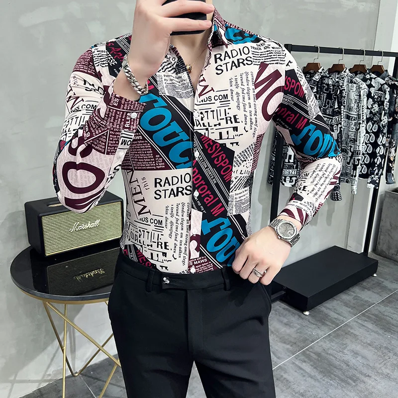 Spring and summer men's slim luxury social shirt digital personality printed shirt Long sleeve shirt men's club shirt size M-6XL
Spring and summer men's slim luxury social shirt digital personality printed shirt Long sleeve shirt men's club shirt size M-6XL