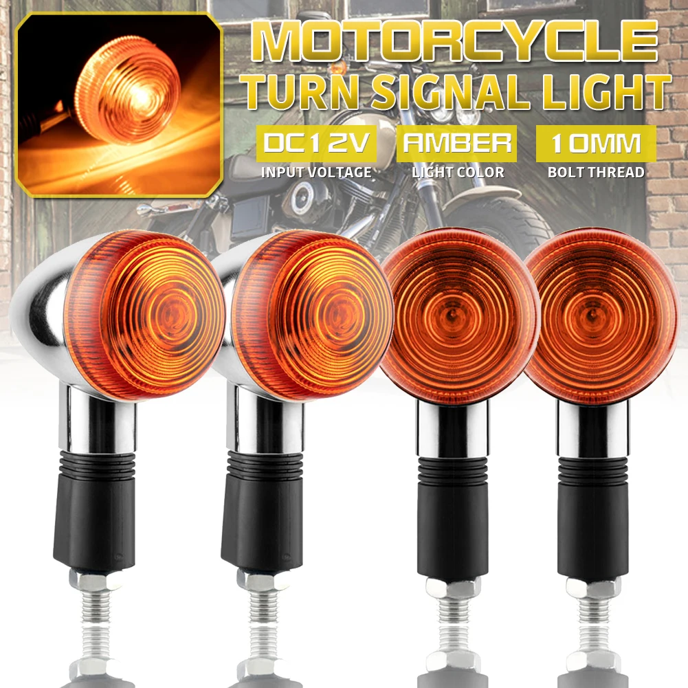 4Pcs Motorcycle Turn Signal Indicator Light Amber Motorbike Blinker Headlight 12v Chrome Bullet Indicator lamp Blinkers New
4Pcs Motorcycle Turn Signal Indicator Light Amber Motorbike Blinker Headlight 12v Chrome Bullet Indicator lamp Blinkers New