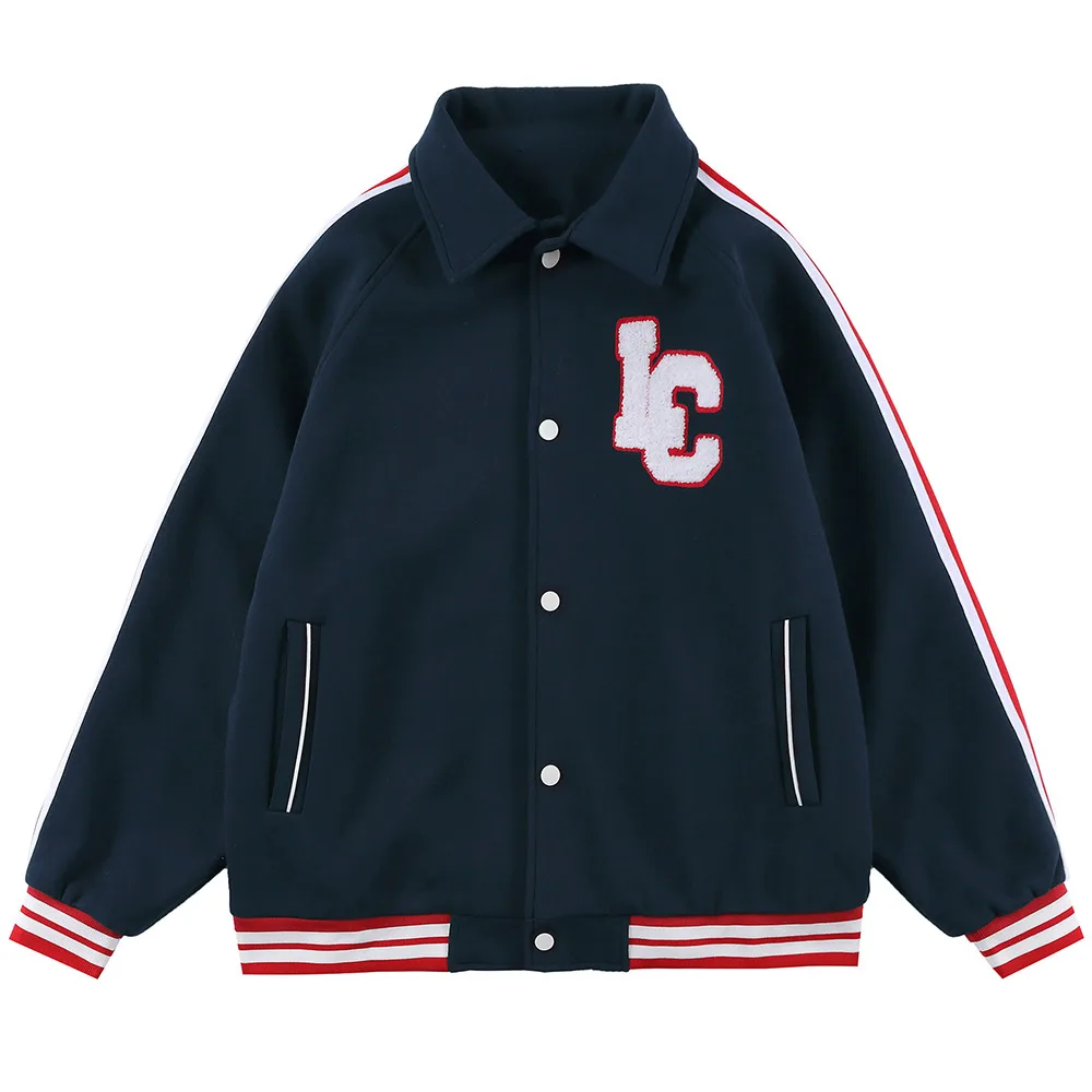 Aolamegs Men's Jackets Letter Patch Hit Color Side Stripe Turn Down Collar Coats Youthful Vitality College Style Men's Clothing
Aolamegs Men's Jackets Letter Patch Hit Color Side Stripe Turn Down Collar Coats Youthful Vitality College Style Men's Clothing