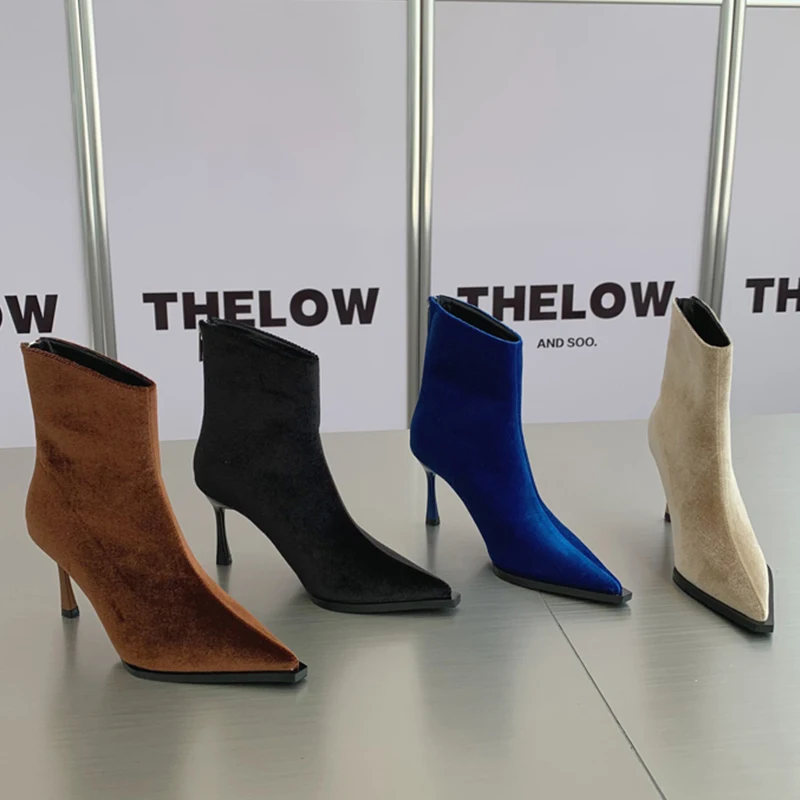 Stretch Ankle Boots Rubber Women Pumps 2023 New Fashion Pointed Toe Ladies Short Modern Booties Female Shoes For High Heels
Stretch Ankle Boots Rubber Women Pumps 2023 New Fashion Pointed Toe Ladies Short Modern Booties Female Shoes For High Heels