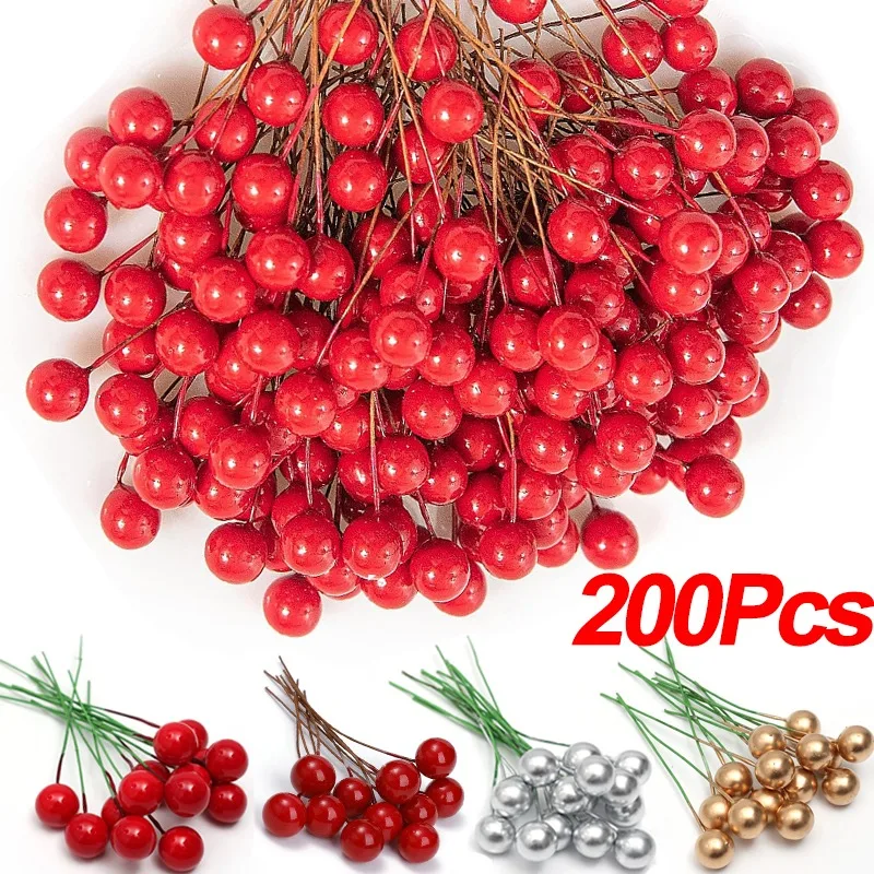 Christmas Decoration Artificial Berry Red Gold Cherry Stamen Mini Fake Berries for DIY Christmas Wreath New Year Party Decor
Christmas Decoration Artificial Berry Red Gold Cherry Stamen Mini Fake Berries for DIY Christmas Wreath New Year Party Decor