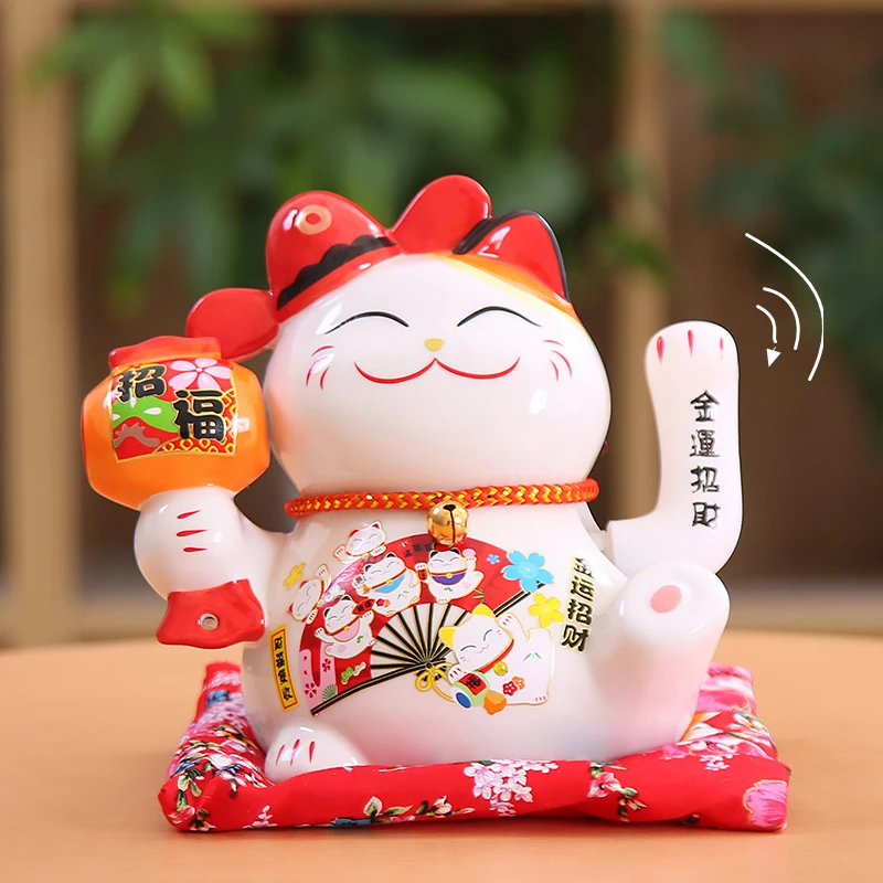 6inch Ceramic Beckoning Cat Waving Hand Fortune Cat Electric Maneki Neko Best Gift Home Decoration Lucky Cat
6inch Ceramic Beckoning Cat Waving Hand Fortune Cat Electric Maneki Neko Best Gift Home Decoration Lucky Cat