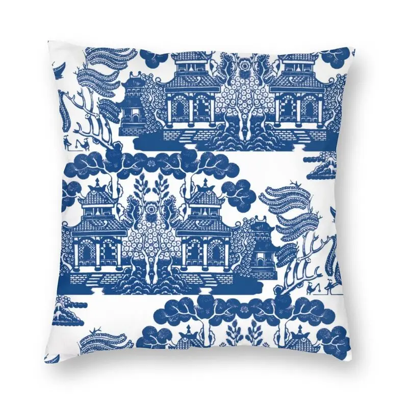 Blue Willow Chinoiserie Blue And White Porcelain Inspiration Pillow Case For Living Room Luxury Cushion Cover Square Pillowcase
Blue Willow Chinoiserie Blue And White Porcelain Inspiration Pillow Case For Living Room Luxury Cushion Cover Square Pillowcase