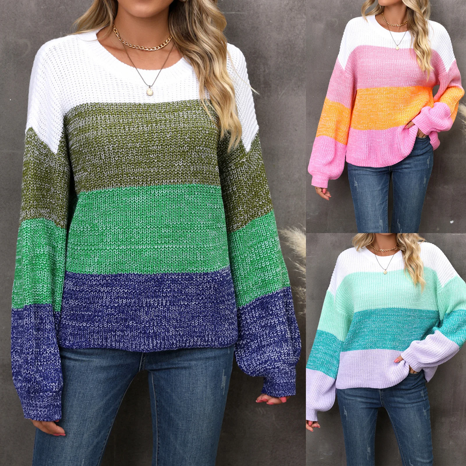 Women Lantern Long Sleeve Sweater Casual Knitted Drop Shoulder Jumper Soft Elegant Winter Clothing Outwear
Women Lantern Long Sleeve Sweater Casual Knitted Drop Shoulder Jumper Soft Elegant Winter Clothing Outwear