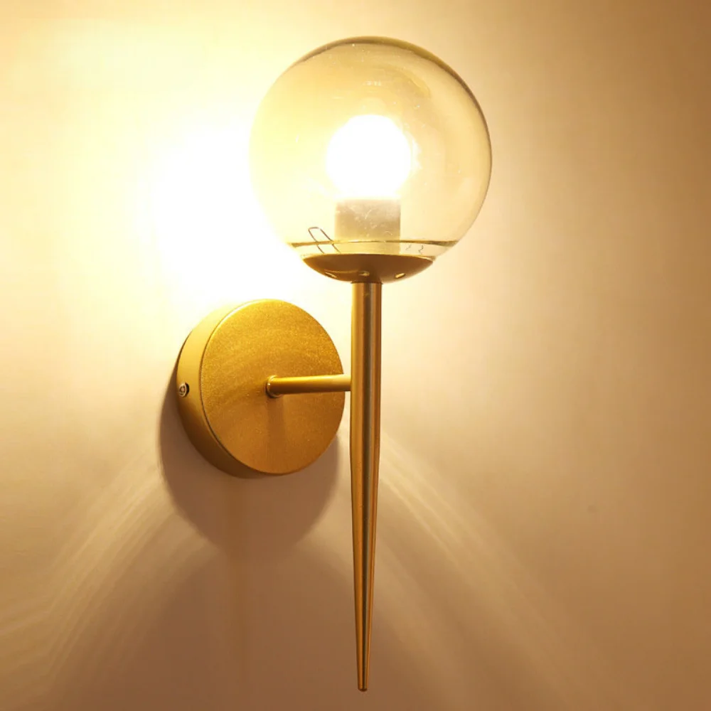 

Настенный светильник в скандинавском стиле с шариками-пузырями, круглая стеклянная лампа для спальни, коридора, крыльца, балкона, детской комнаты, домашний декор, воздушный настенный светильник