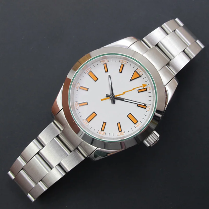 Fashion Parnis 40MM White Dial Automatic Sapphire Crystal Men's Watches Orange Second Hand Mechanical Luxury Wristwatch relogios
Fashion Parnis 40MM White Dial Automatic Sapphire Crystal Men's Watches Orange Second Hand Mechanical Luxury Wristwatch relogios
