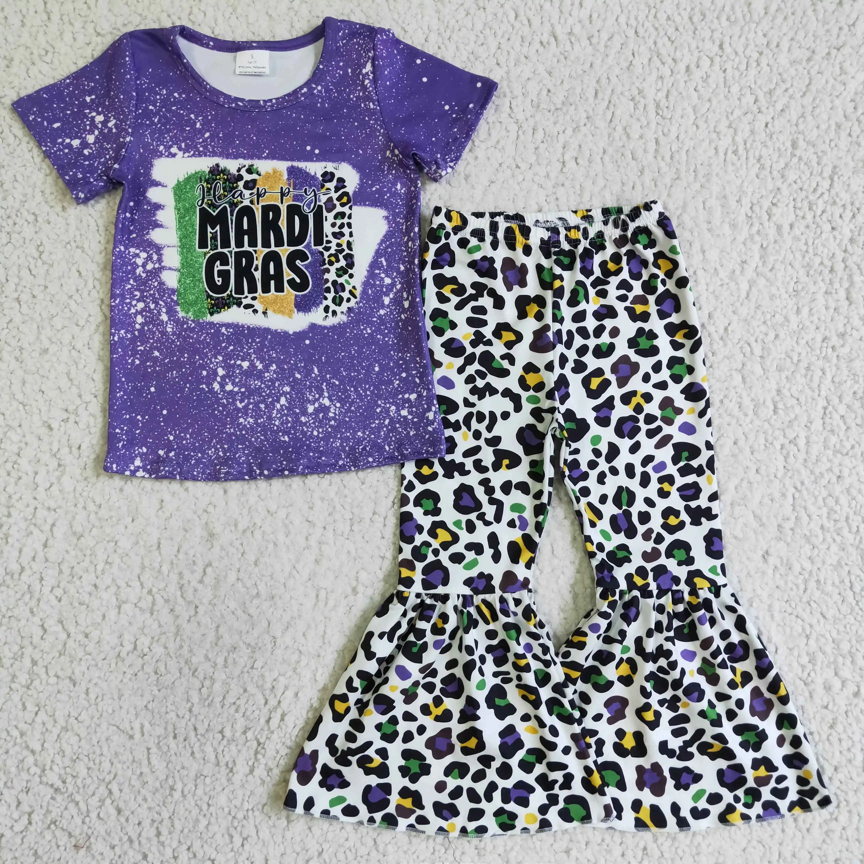 wholesale kids clothes purple short sleeve letters pattern leopard print bell-bottoms 100%cotton boutique baby girl clothes
wholesale kids clothes purple short sleeve letters pattern leopard print bell-bottoms 100%cotton boutique baby girl clothes