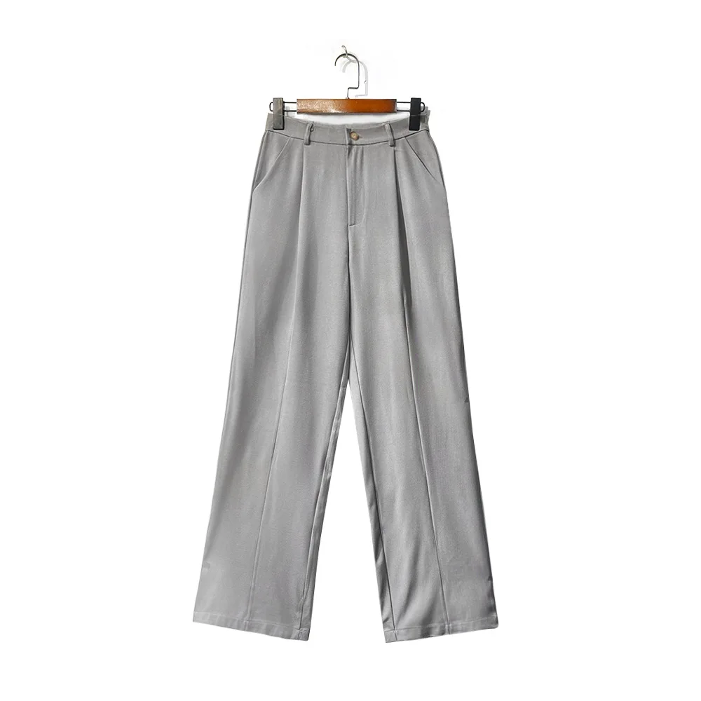 Женская одежда, повседневные свободные прямые брюки для женщин, офисные женские стильные удобные брюки с высокой талией и карманами
Женская одежда, повседневные свободные прямые брюки для женщин, офисные женские стильные удобные брюки с высокой талией и карманами