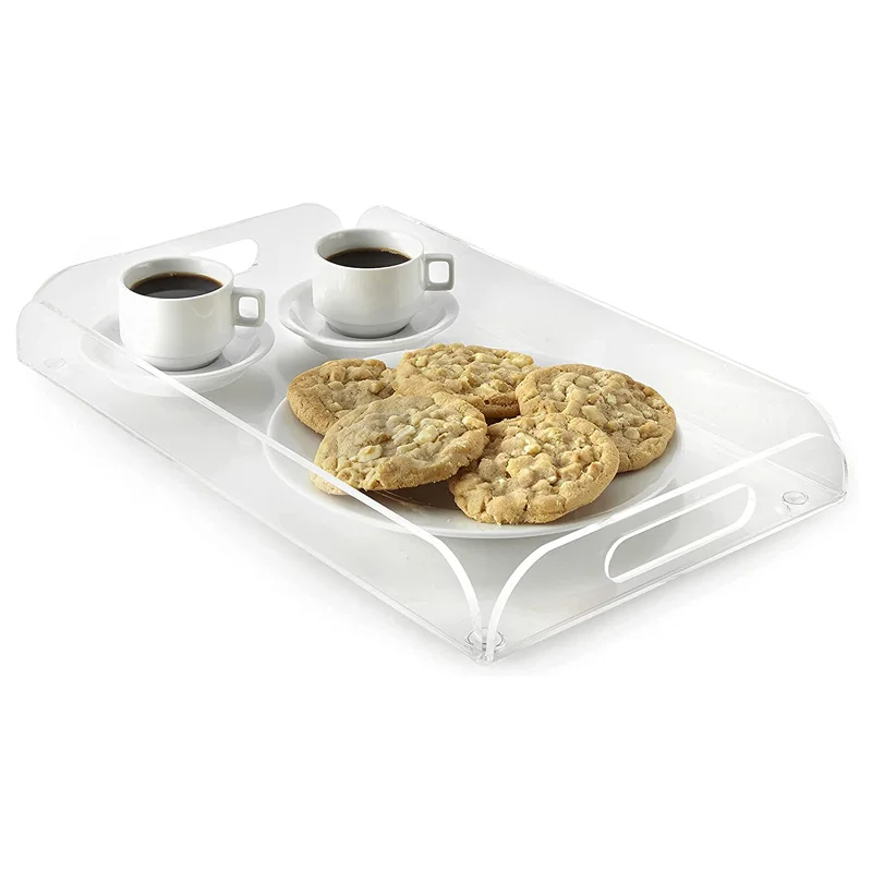 Clear Acrylic Breakfast Serving Tray With Handles Multipurpose Decorative Plexi Acrylic glass Wine Glasses Tray
Clear Acrylic Breakfast Serving Tray With Handles Multipurpose Decorative Plexi Acrylic glass Wine Glasses Tray