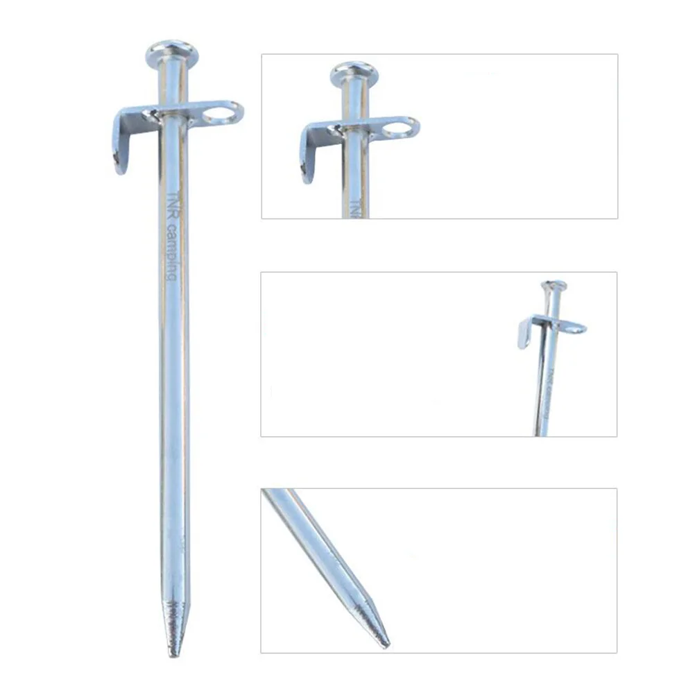 8pcs 4x30cm Steel Nail Tent Pegs Outdoor Durable Steel Awning Canopy Tent Stakes Pegs Nail for Camping Tent Tarp Stake with
8pcs 4x30cm Steel Nail Tent Pegs Outdoor Durable Steel Awning Canopy Tent Stakes Pegs Nail for Camping Tent Tarp Stake with