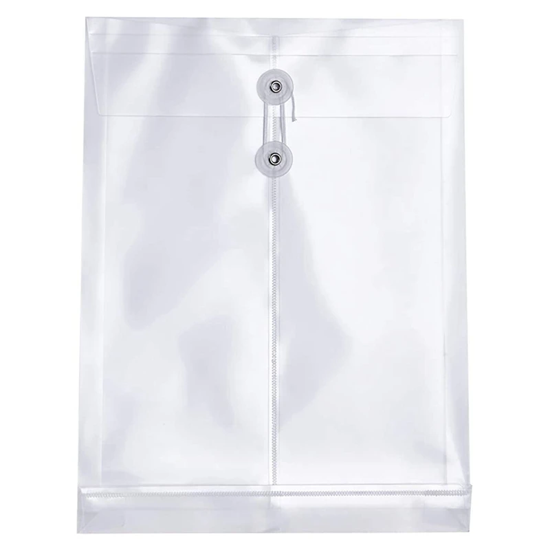 24 Pack Clear Plastic Envelopes Poly Envelopes Expandable Files Document Folders With Button & String Tie Closure A4
24 Pack Clear Plastic Envelopes Poly Envelopes Expandable Files Document Folders With Button & String Tie Closure A4