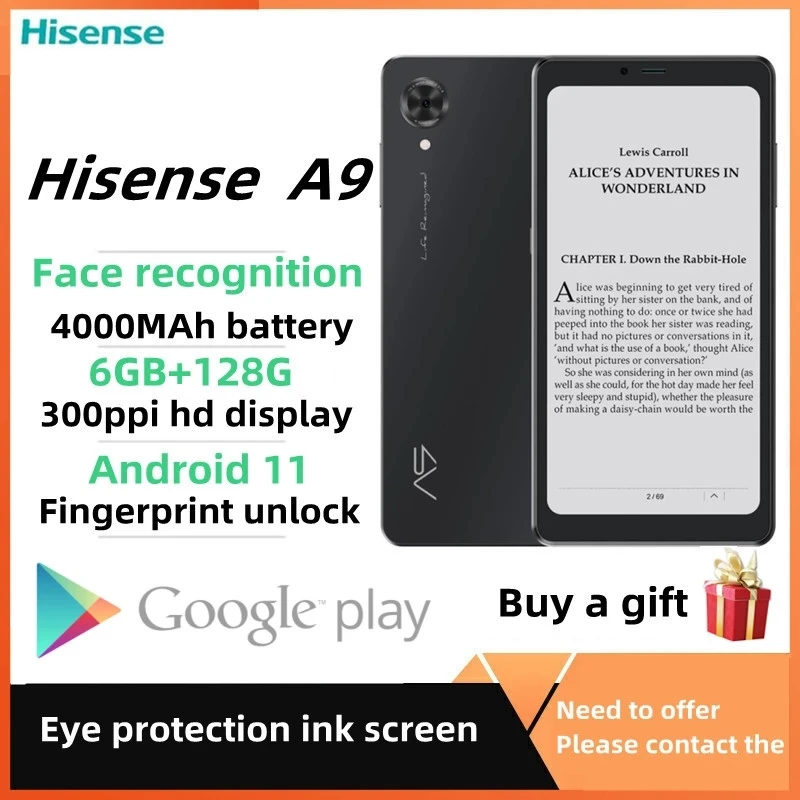 Устройство для чтения электронных книг Hisense A9 высококачественный смартфон hifi с холодной и теплой подсветкой, экран 6,1 дюйма EInk, PPI, защита глаз
Устройство для чтения электронных книг Hisense A9 высококачественный смартфон hifi с холодной и теплой подсветкой, экран 6,1 дюйма EInk, PPI, защита глаз