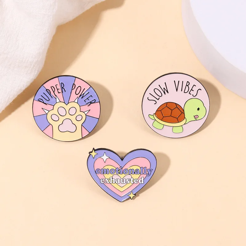 Love Round Cat Paw Turtle Brooch Clothing Accessories Backpack Alloy Brooch Badge Enamel Lapel Pins
Love Round Cat Paw Turtle Brooch Clothing Accessories Backpack Alloy Brooch Badge Enamel Lapel Pins