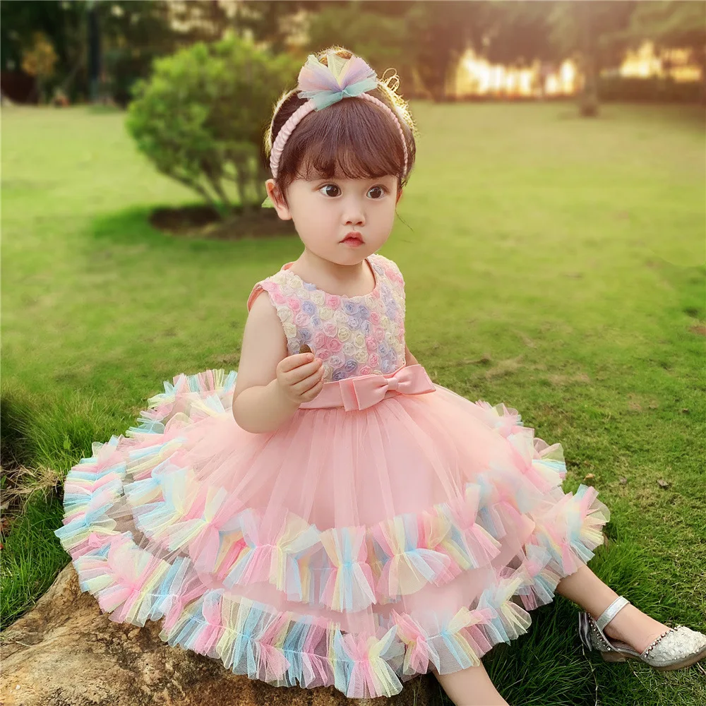 Macaron Sweet Princess Dress Princess Skirt Rainbow Fluffy Mesh Skirt Children's Dress Six One Performance Dress
Macaron Sweet Princess Dress Princess Skirt Rainbow Fluffy Mesh Skirt Children's Dress Six One Performance Dress