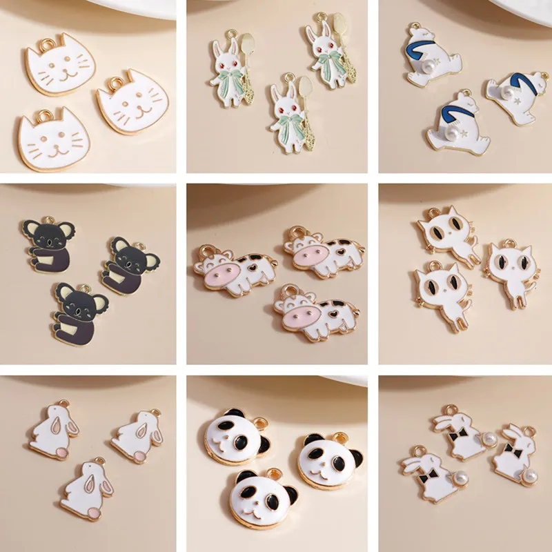 10pcs Cartoon Animal Charms for Jewelry Making Cute Enamel Rabbit Cat Bear Charms Pendants for DIY Necklaces Earrings Gifts
10pcs Cartoon Animal Charms for Jewelry Making Cute Enamel Rabbit Cat Bear Charms Pendants for DIY Necklaces Earrings Gifts