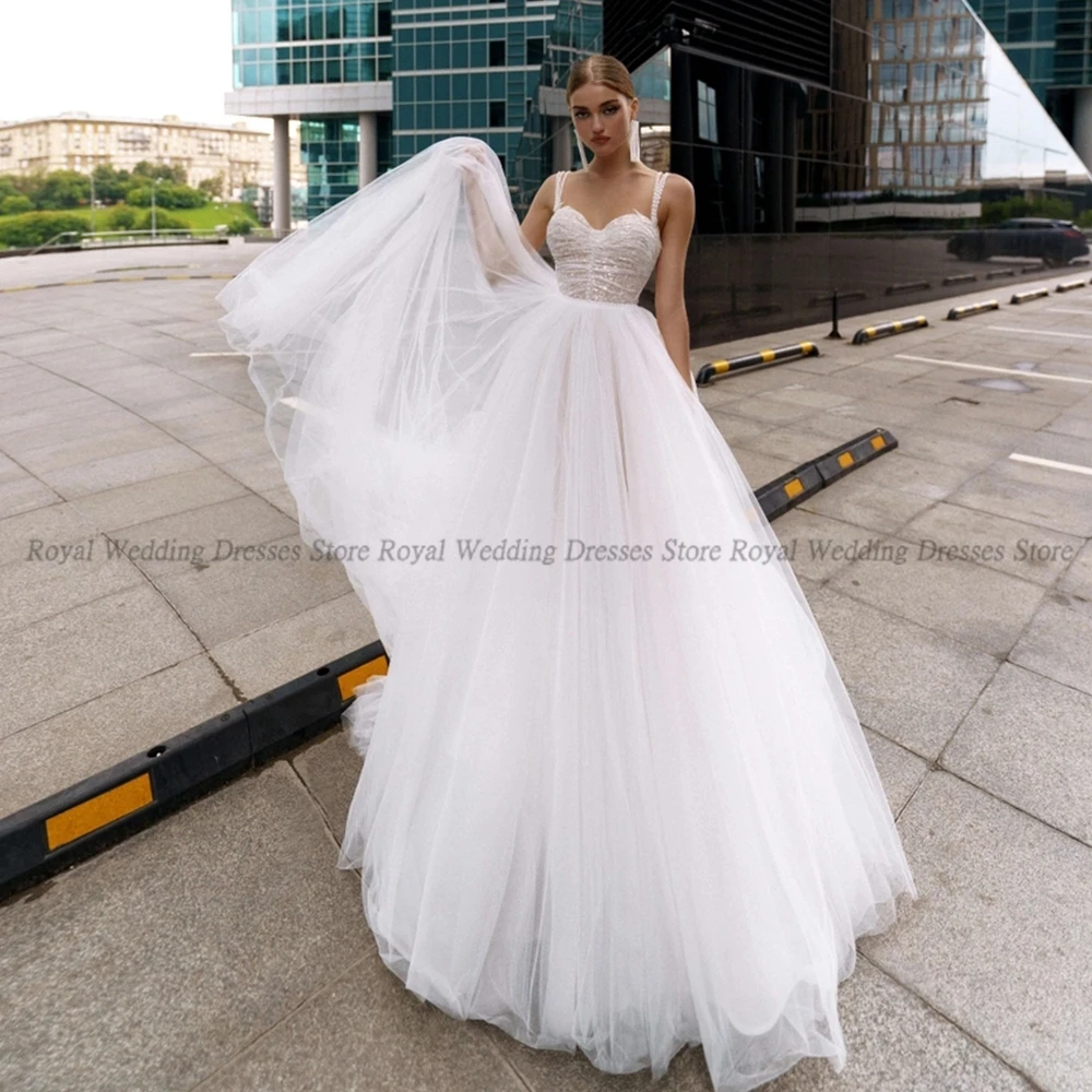 High Quality A Line Wedding Dresses Sequin Tulle Draped Strapless Sleeveless Open Back 2022 Summer Floor Length Gowns Robe De Ma
High Quality A Line Wedding Dresses Sequin Tulle Draped Strapless Sleeveless Open Back 2022 Summer Floor Length Gowns Robe De Ma