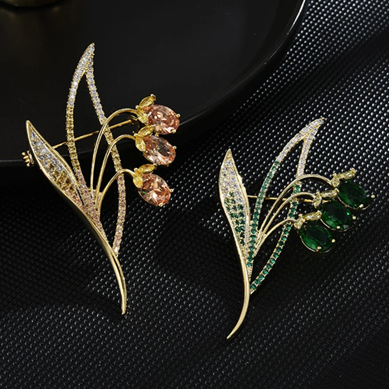 Copper Micro Inlaid Cubic Zirconia Bell Orchid Brooch Fashion Gift Set Accessories
Copper Micro Inlaid Cubic Zirconia Bell Orchid Brooch Fashion Gift Set Accessories