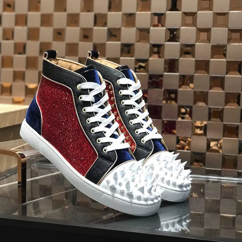 Men's Luxury Brand Shoes Designer Casual Sneakers Party Leather Red Sole High Tops
Men's Luxury Brand Shoes Designer Casual Sneakers Party Leather Red Sole High Tops