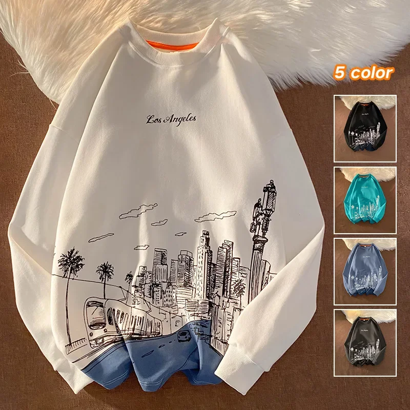 Autumn Casual Men's Hoodies Loose Round Neck Pullover Fashion Print Versatile Men Sweatshirt Spring New Simple Hoodie Top
Autumn Casual Men's Hoodies Loose Round Neck Pullover Fashion Print Versatile Men Sweatshirt Spring New Simple Hoodie Top